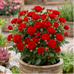 Роза бордюрная Красная