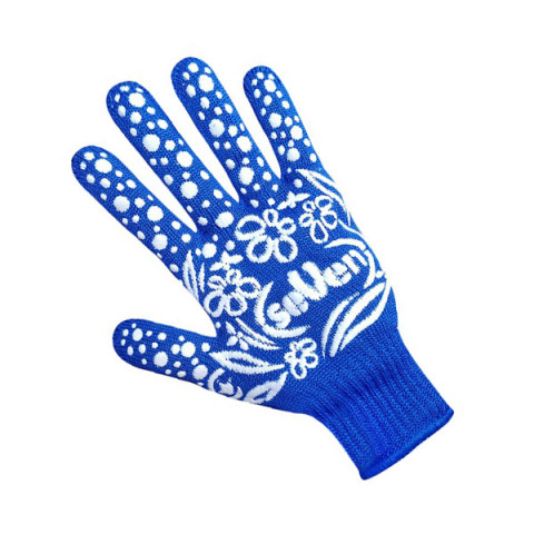 Перчатки трикотажные синие с ПВХ точкой 78314
