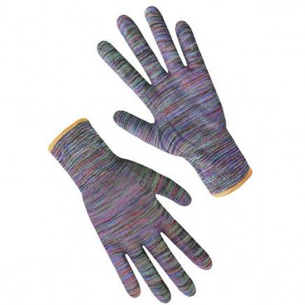 Перчатки синтетические Радуга с ниткой горничанка (б)