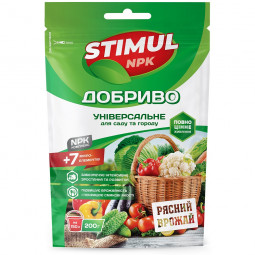 Удобрение кристаллическое Stimul NPK для огорода универсальное 200 г